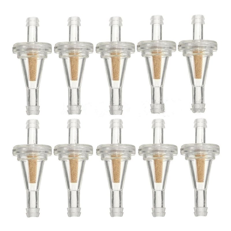 ZYTC 10pcs Clear Gas Inline Fuel Filter for Golf Cart Kawasaki John Deere EZGO - Image 1